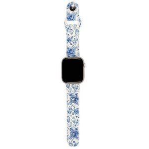 Walli -  Cases Blue Willow Watch Band Blue Flowers  42/44/45 mm